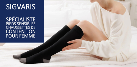 Chaussettes de contention Sigvaris Pieds Sensibles : adaptée aux pieds fragiles